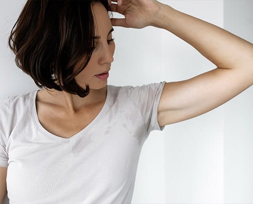 Nadmierna potliwość przy trądziku odwróconym