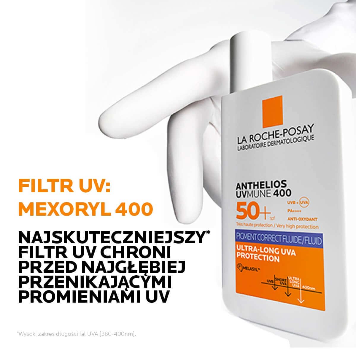ANTHELIOS UVMUNE 400 FLUID PRZECIW PRZEBARWIENIOM SPF 50+ 