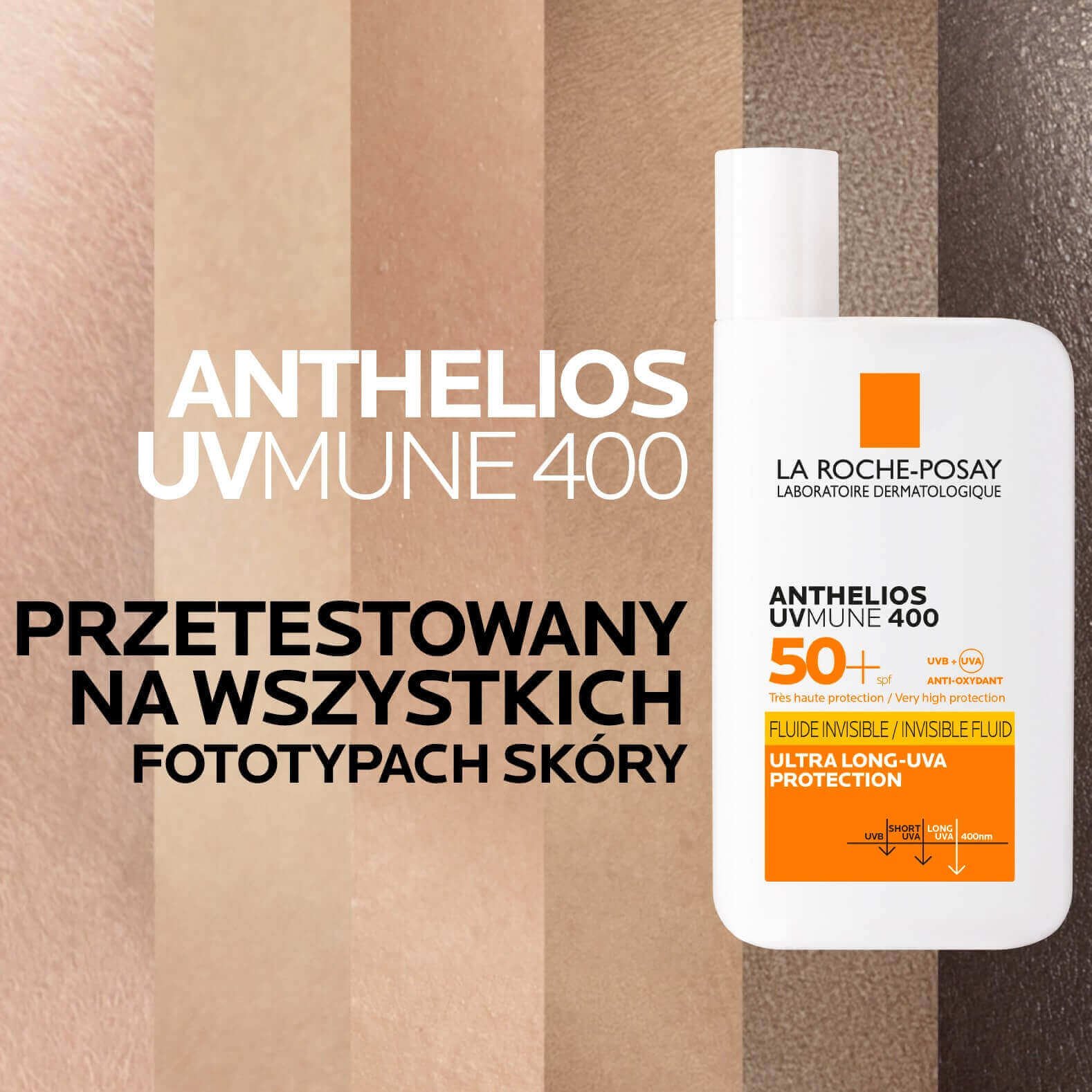 Anthelios UVMUNE 400 Niewidoczny Fluid - infografika 1