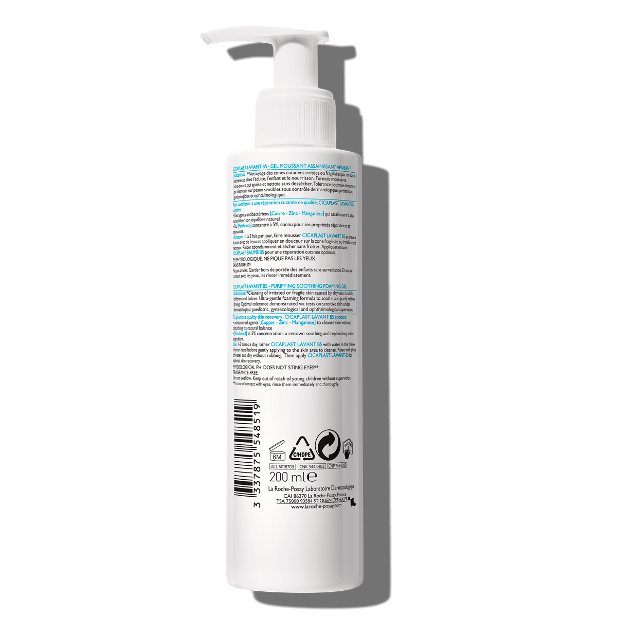 Cicaplast Lavant B5 200 ml Tył| La Roche Posay