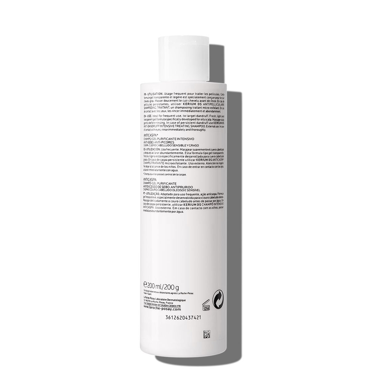 Kerium Anti Dandruff Szampon w żelu 200 ml Tył | La Roche Posay