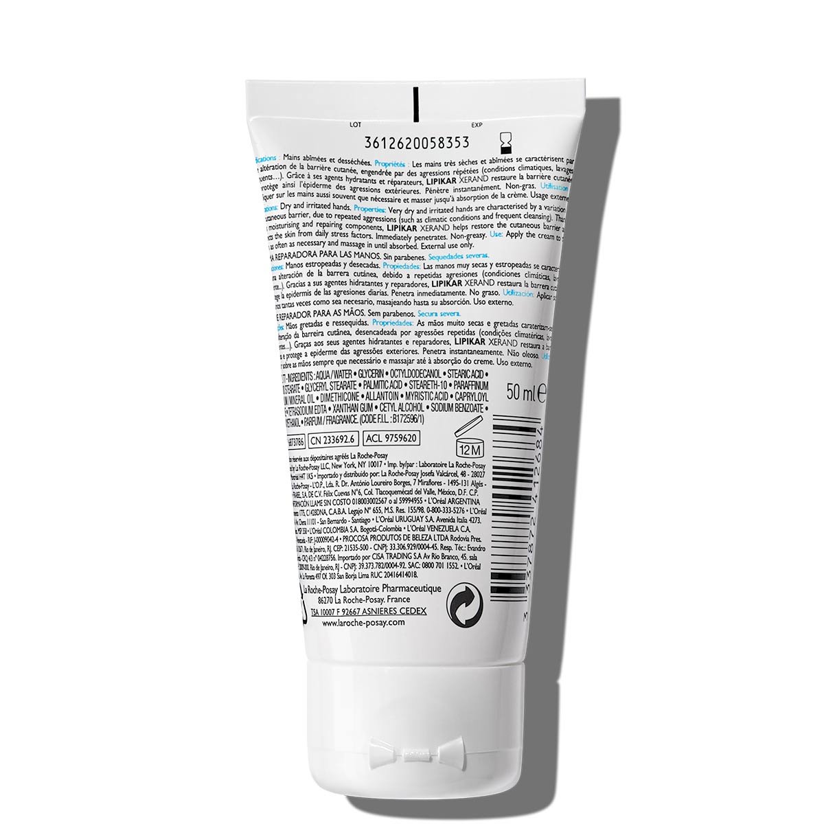 Krem do rąk LIPIKAR XERAND KREM DO RĄK 50 ml Tył | La Roche Posay