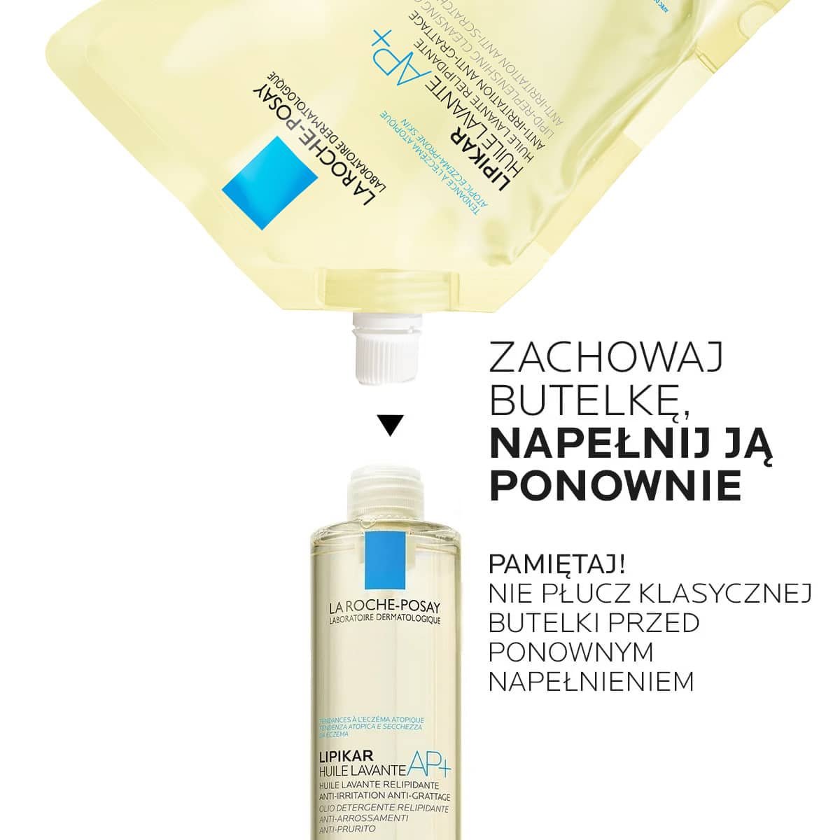 Uzupełnianie oryginalnej butelki kosmetyku