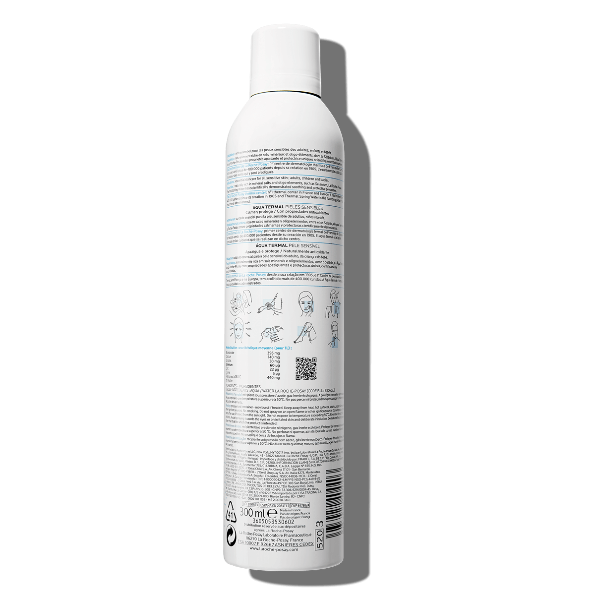 Woda termalna do twarzy WODA TERMALNA Z LA ROCHE-POSAY 300 ml Tył | La Roche Posay