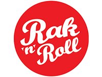 Czerwone logo fundacji Rak' n' Roll.